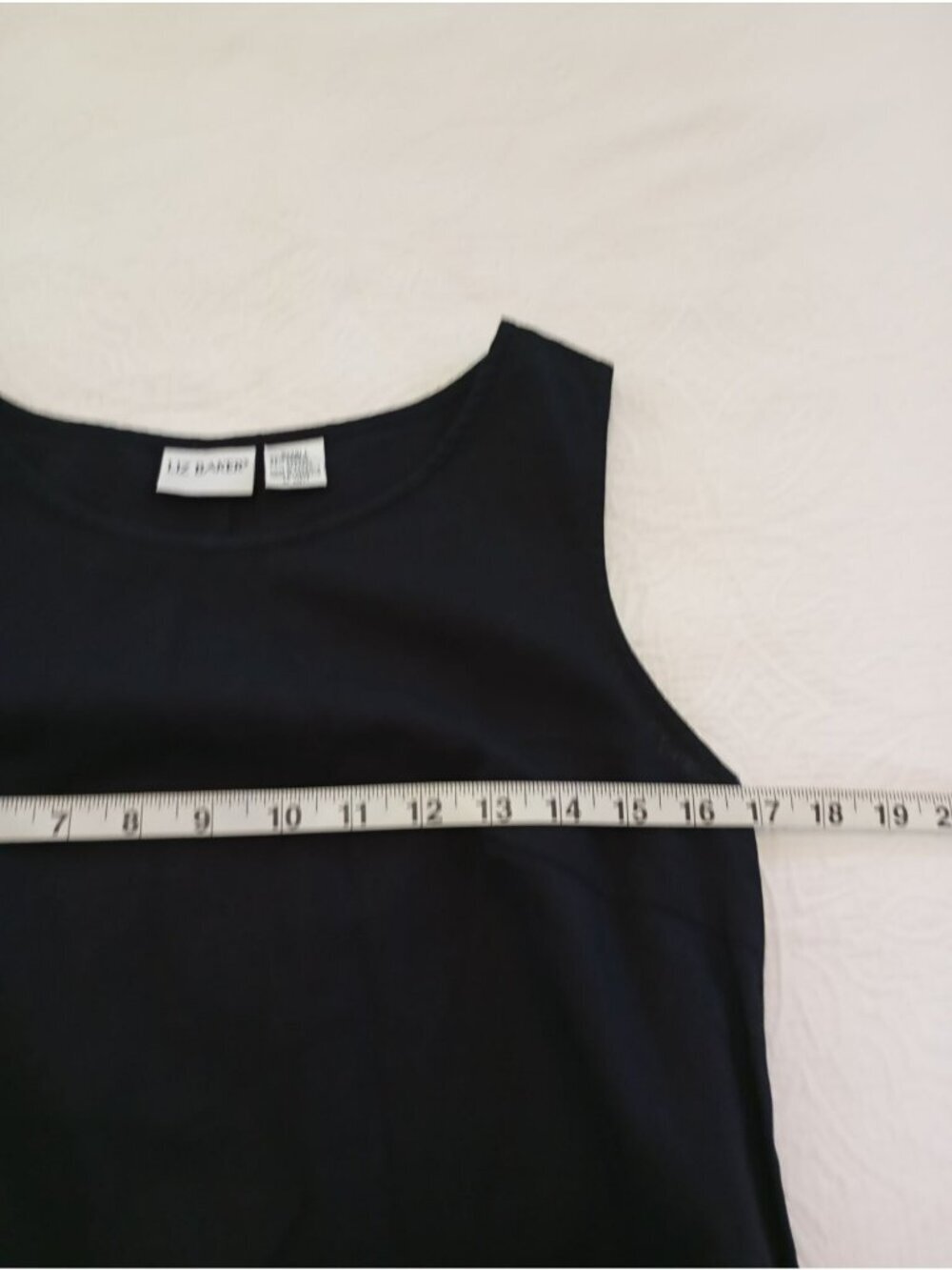 Liz Baker Womens Sleeveless Black Linen Cotton Shift Dress Small - Picture 5 of 8